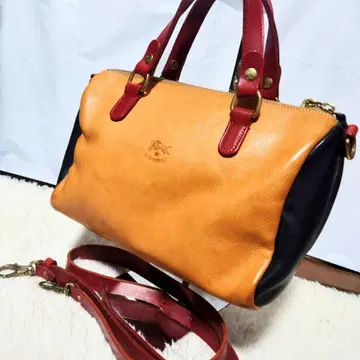 [ 레어 ] 일비종떼 2way 미니 보스턴 백 숄더 가죽