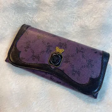 안나수이 ANNA SUI 보라색 가마구치 장지갑