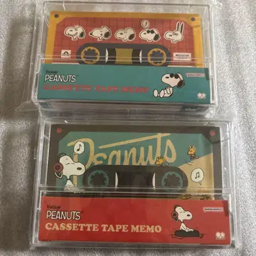 새상품 PEANUTS 카세트 테이프 메모 스누피 세트
