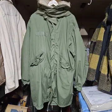 [ 미군 실물 ] M65 피쉬테일 후드티 풀세트 모즈 코트 XL