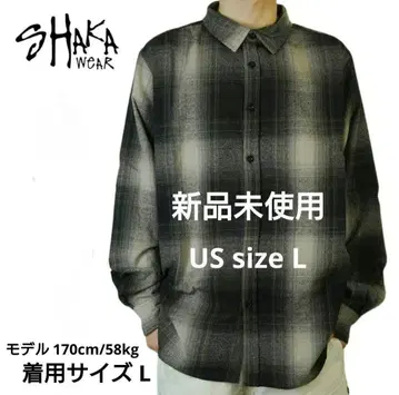 SHAKAWEAR 샤카웨어 치카노 셔츠 쉐도우/블랙 L