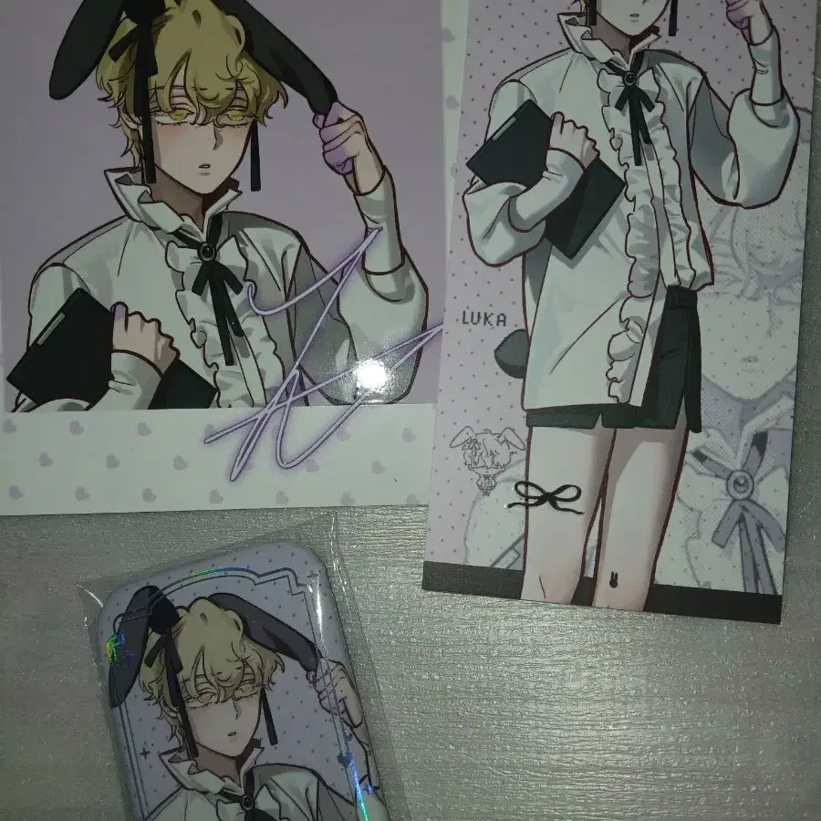 Aste Baniste Lew Hyun A can badge embossing ticket postcard