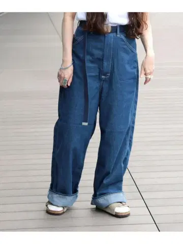 BEAMS BOY 레이스업 워크 팬츠
