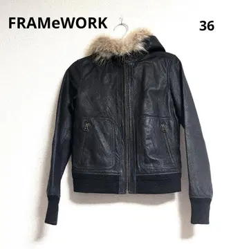 0357 FRAMeWORK 프레임워크 가죽 자켓 후드티 36