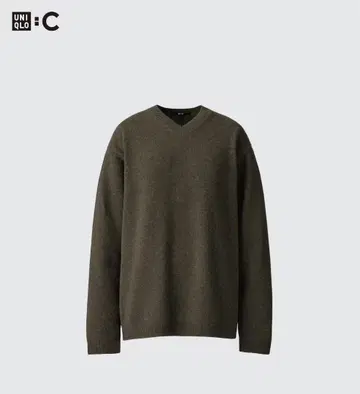새상품급 UNIQLOC 캐시미어 릴랙스 V넥 스웨터