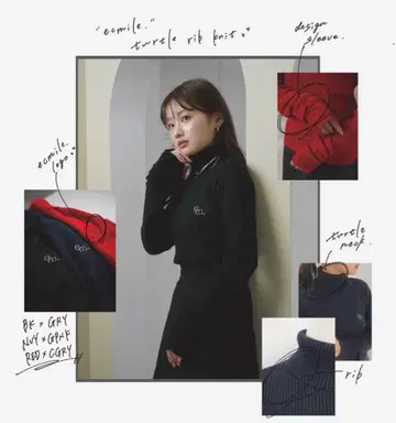 [ ecmile. ] turtle rib knit black x gray
