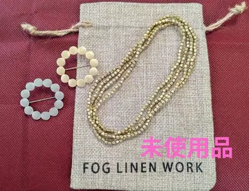 FOG LINEN WORK 골드 비즈 목걸이
