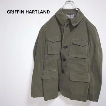 그리핀 하트랜드 [M] 밀리터리 자켓 코튼 옷깃 봄 체크