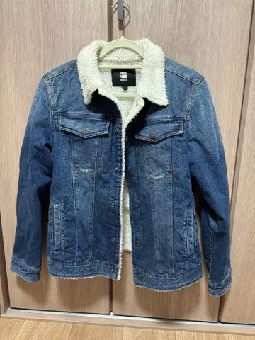 G-STAR RAW 보아 옷깃 데님 자켓 S