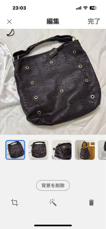 FURLA 블랙 가죽 숄더백