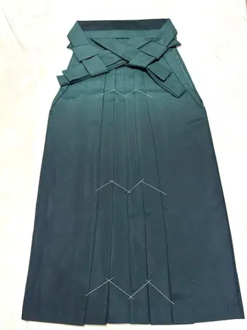 여성용 하카마 졸업식 그린 그라데이션 L 사이즈 끈 아래 95cm