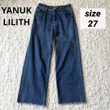 야누크 LILITH 와이드 스트레이트 데님 컷오프 27