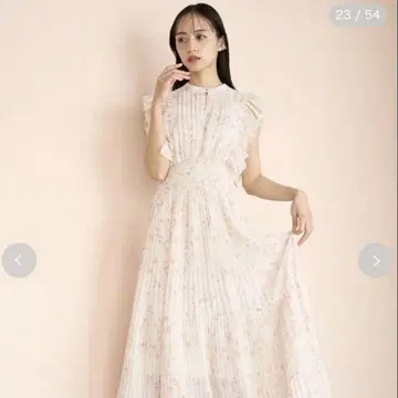 snidel Sustainable 프릴 원피스 핑크