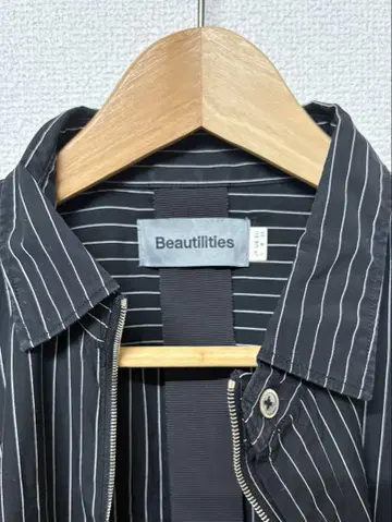 Beautilities 뷰티리티즈 지퍼 셔츠 스트라이프 L