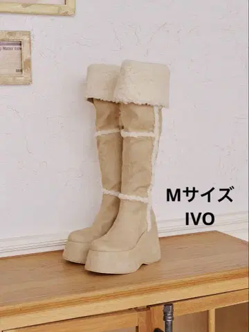 Darich 페이크 무스탕 니하이 부츠 IVO M 사이즈