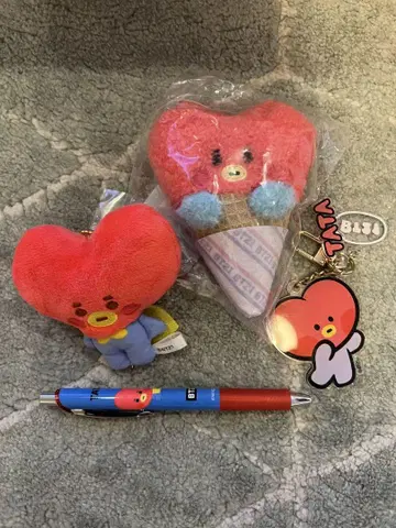 TATA 봉제 인형 키링 볼펜 세트