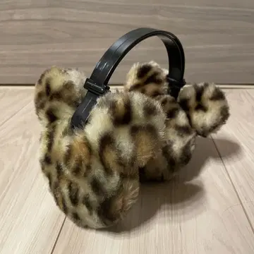 [레어] 디즈니 미키 레오파드 무늬 귀도리 귀마개
