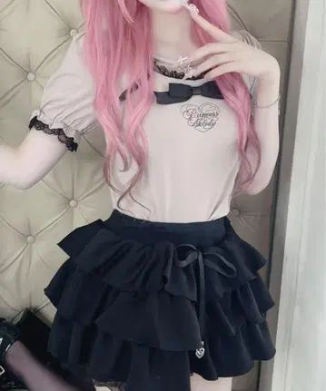 MA*RS 마즈 하트 버클 리본 테이프 TOPS 프리메로