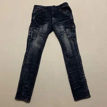 semanticedes 블랙 데님 카고 팬츠 히게