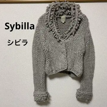 Sybilla 시빌라 그레이 계열 니트 가디건 M 사이즈 프릴