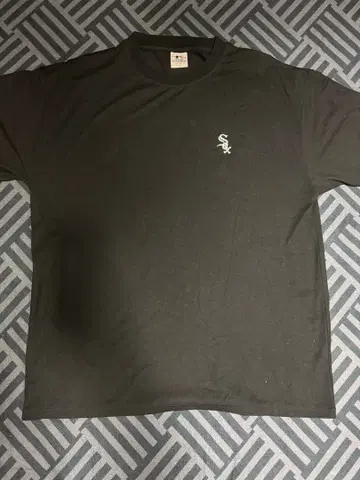 SOX MLB 로고 자수 블랙 T셔츠 LL