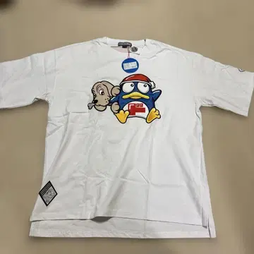 갈피 돈키 돈펜 티셔츠 중형견 L 화이트