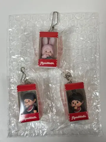 몬치치 앉은 패키지 피규어 키체인 전 3종 컴플리트