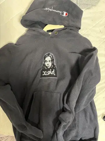 Champion X-girl 콜라보 후드티