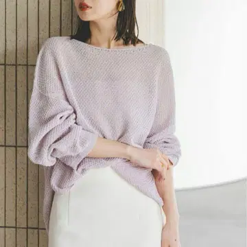 noble 노블 페이퍼얀 카노코 백 V 풀오버 핑크 A