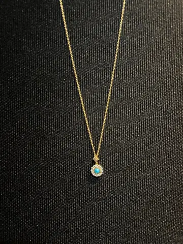 터콰이즈 스톤 골드 목걸이