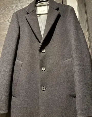 EDIFICE 블랙 체스터 코트 에디피스