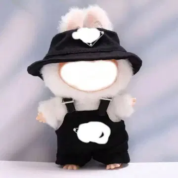 LABUBU 라부부 의류 모자 세트 블랙