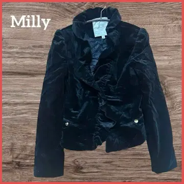 특가 [새상품급] Milly 블랙 벨벳 자켓 사이즈 6