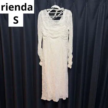 [ 새상품급 ] rienda 초커 포함 I라인 레이스 원피스 화이트 S