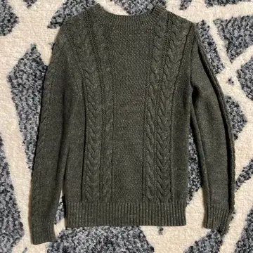 GAP 그린 피셔맨 니트 그린 스웨터 코튼 100%