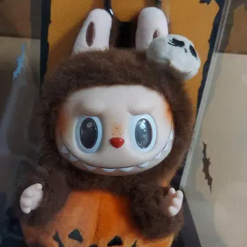 정품 Labubu 할로윈 호박 봉제 인형