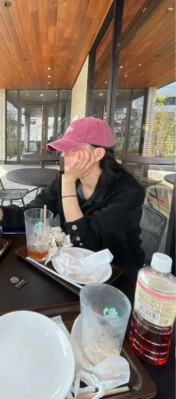 빈티지 캡 빨간색