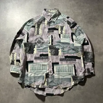 빈티지 올 패턴 레트로 아트 패턴 스다 마사키 기하학 디자인 셔츠