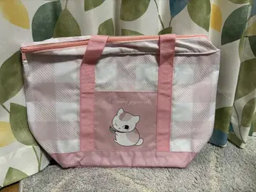 나츠메 우인장 체크 무늬 보냉 토트백