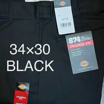 디키즈 874 워크 팬츠 34 x 30 블랙 검정 Dickies