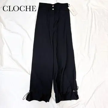 미사용 CLOCHE 크로셰 드로스트 와이드 팬츠 네이비 사이즈 2