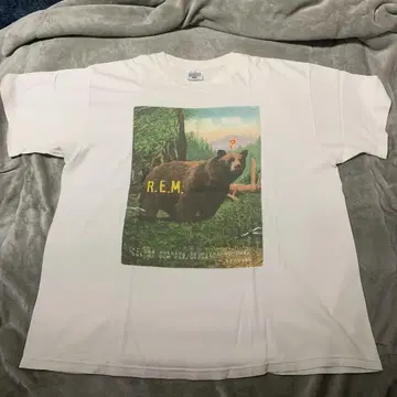 R.E.M. 곰 디자인 T셔츠 vintage 90s