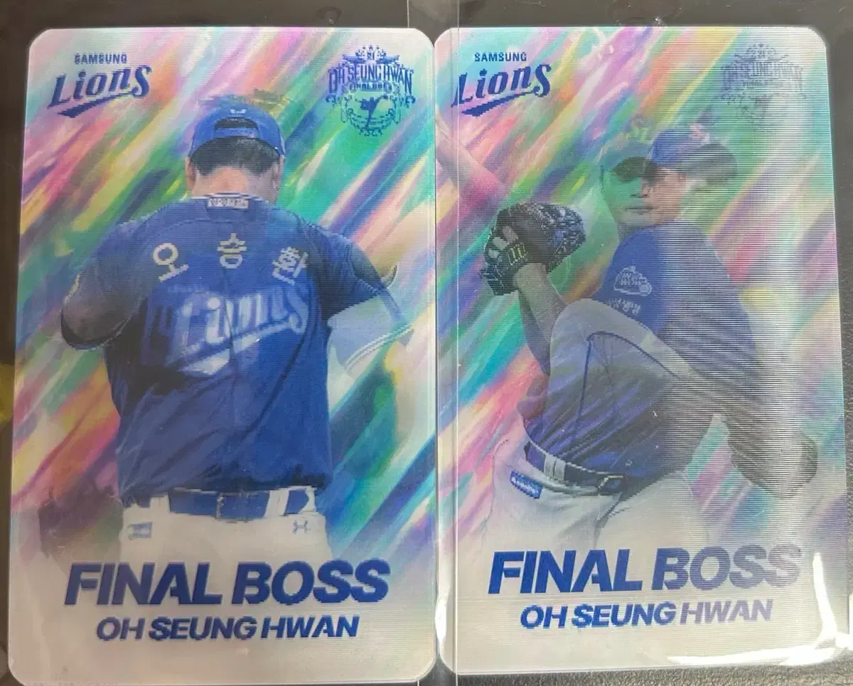 삼성라이온즈 오승환 은퇴식 렌티큘러 포토카드 2장 판매합니다