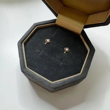 아게이트 오팔 다이아몬드 귀걸이