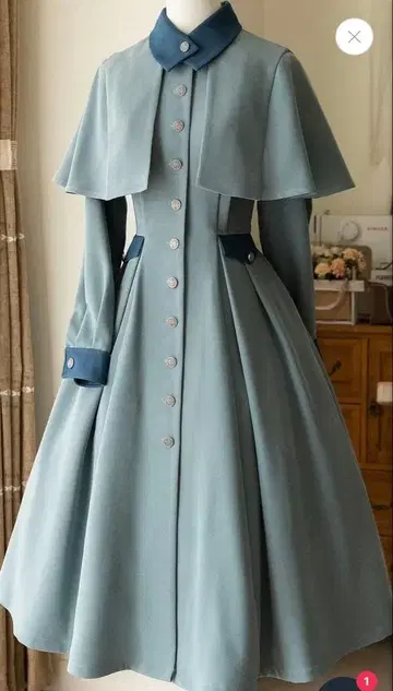 Forest wordrobe 케이프 포함 코트 원피스