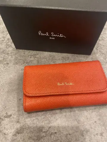 Paul Smith 오렌지 가죽 키케이스