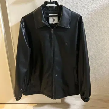 새상품급 [ U.S. POLO ASSN. ] PU 가죽 ZIP 블루종