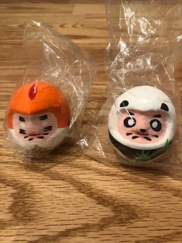 콩 달마 화이트 카와 달마 행운의 물건 금전운 금붕어 팬더