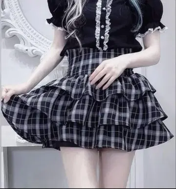 liii x lily merry 시마무라 티어드 치마바지 스커트