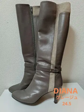 DIANA 다이애나 그레이지 롱 부츠 24.5 힐 7.5cm